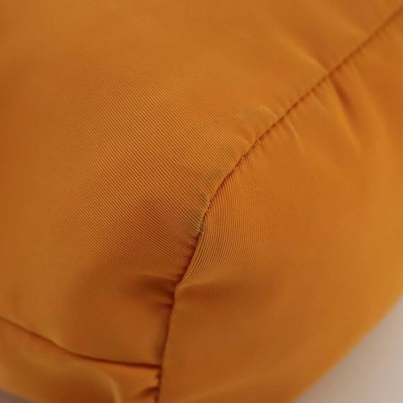 PRADA Purse Pouch Nylon Orange Gold Auth ki5232 - Picture 15 of 16